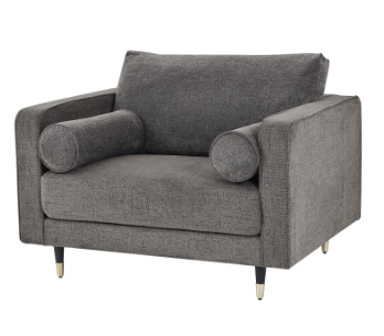 Hampton Arm Chair in Charcoal Grey