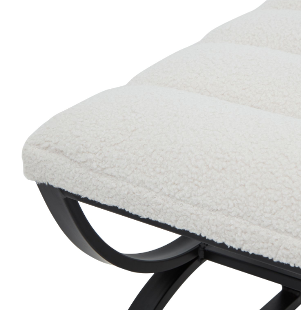 Ribbed Arch Foot Stool in Ivory