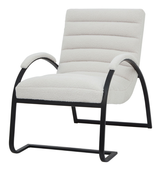 Ribbed Arch Chair in Ivory