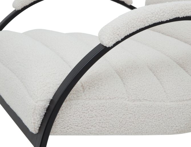 Ribbed Arch Chair in Ivory